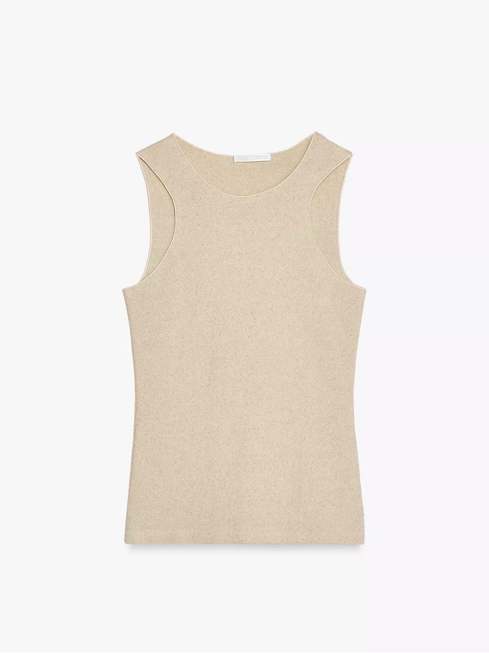 Nwt | Zara Sleeveless Linen T-Shirt | Size Medium